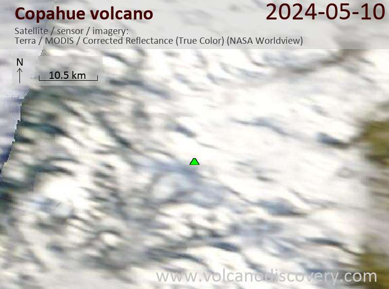 Copahue satellite image Terra (NASA)