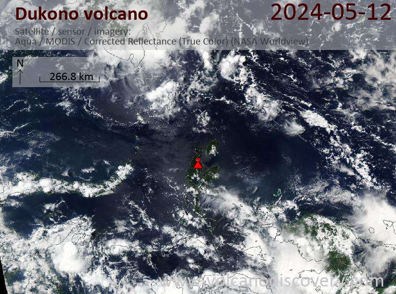 Dukono satellite image Aqua (NASA)
