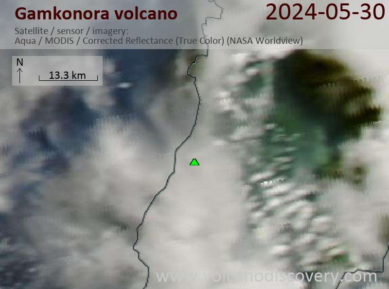Gamkonora satellite image Aqua (NASA)