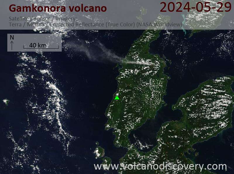 Gamkonora satellite image Terra (NASA)