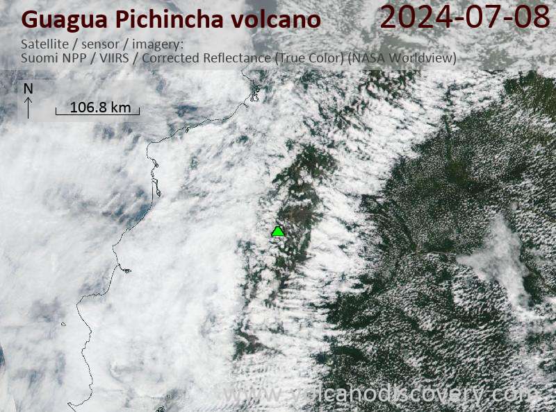 GuaguaPichincha satellite image Suomi NPP (NASA)
