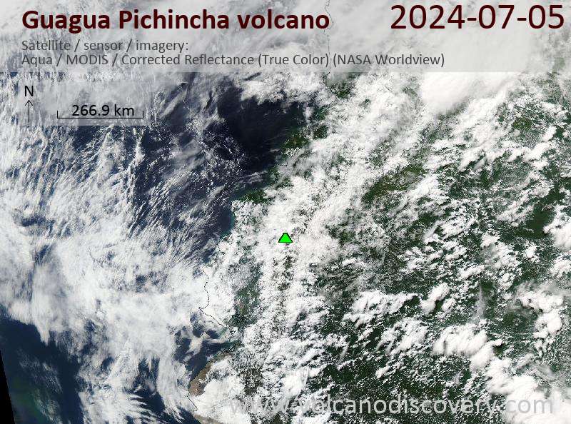 GuaguaPichincha satellite image Aqua (NASA)