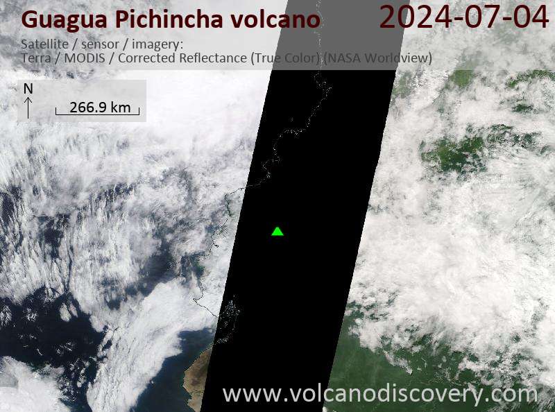 GuaguaPichincha satellite image Terra (NASA)