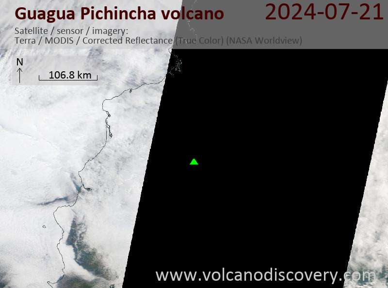 GuaguaPichincha satellite image Terra (NASA)
