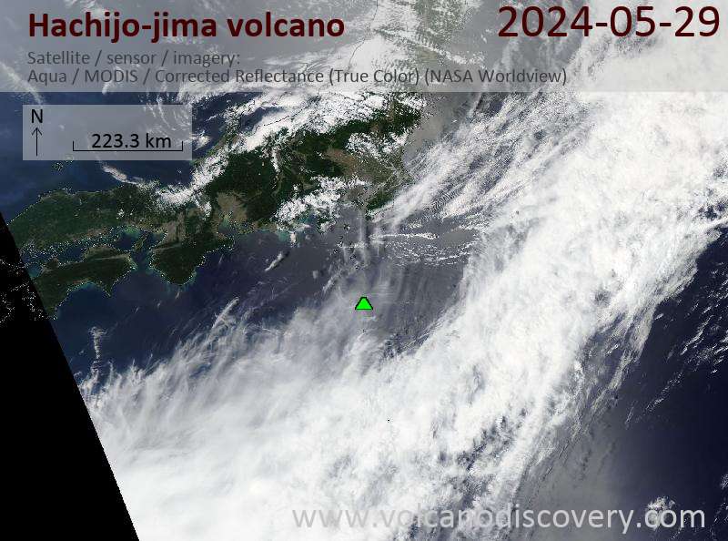 Hachijojima satellite image Aqua (NASA)