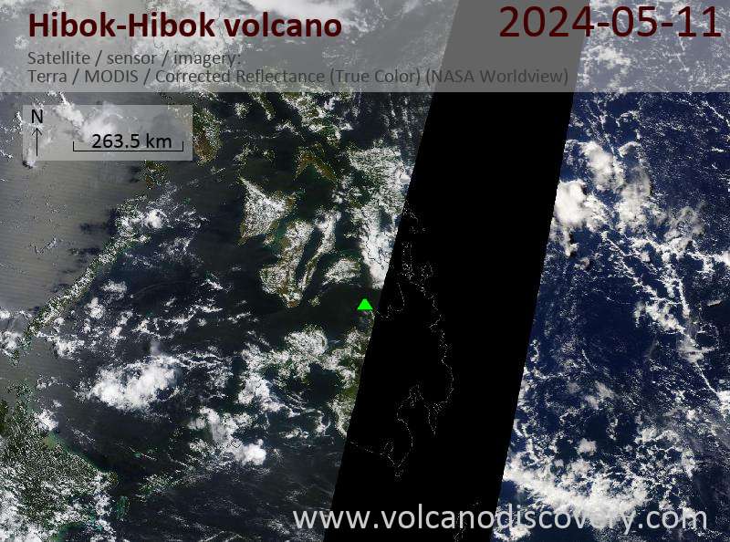 HibokHibok satellite image Terra (NASA)