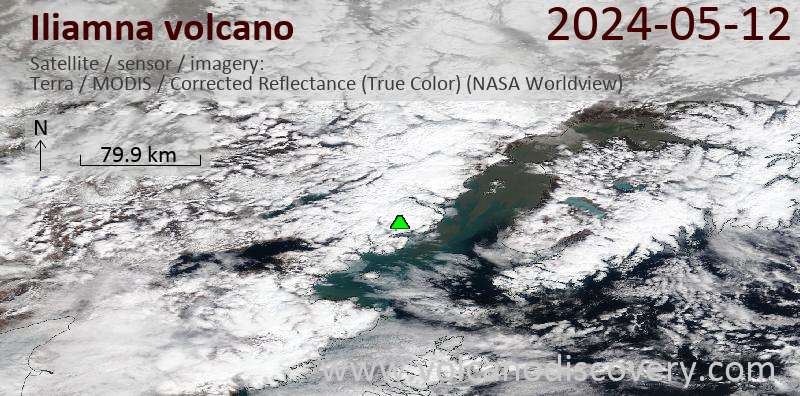 Iliamna satellite image Terra (NASA)