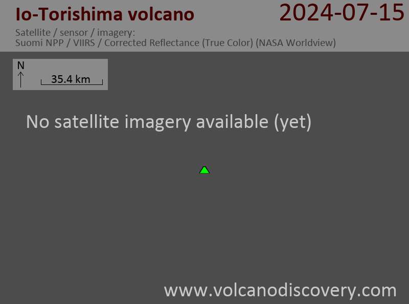IwoTorishima satellite image Suomi NPP (NASA)