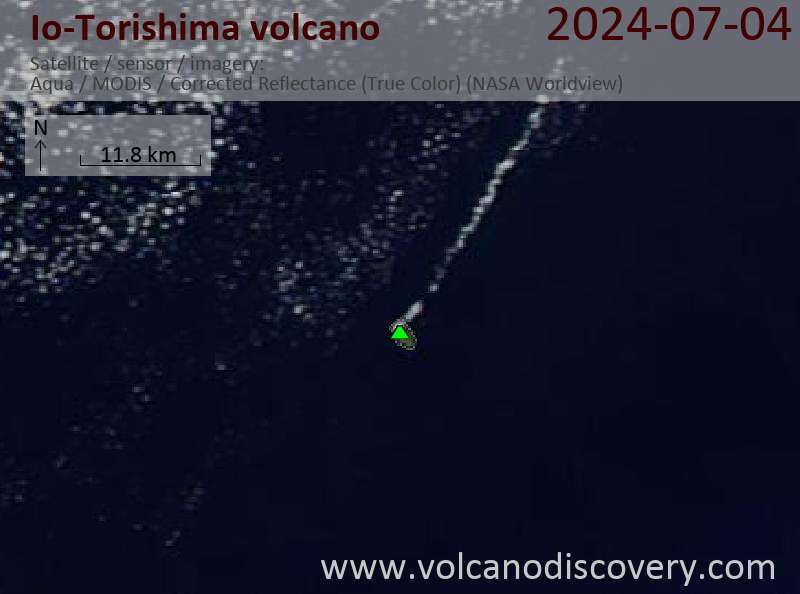 IwoTorishima satellite image Aqua (NASA)
