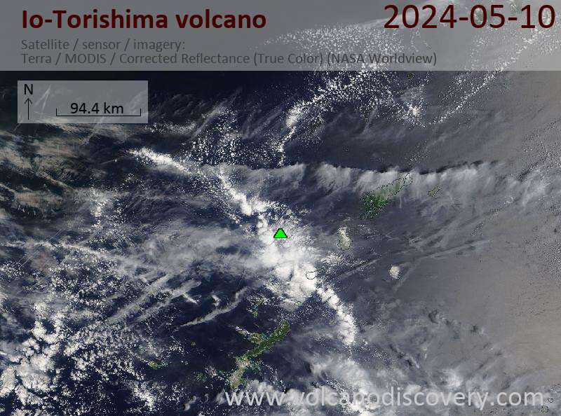 IwoTorishima satellite image Terra (NASA)