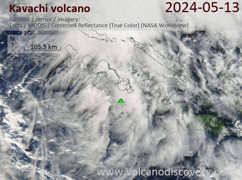 Kavachi satellite image Terra (NASA)