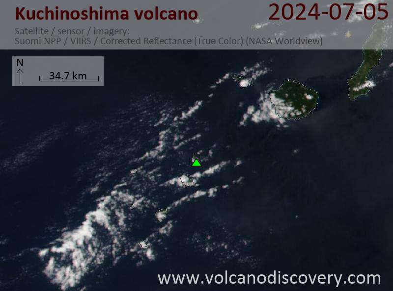 Kuchinoshima satellite image sat1