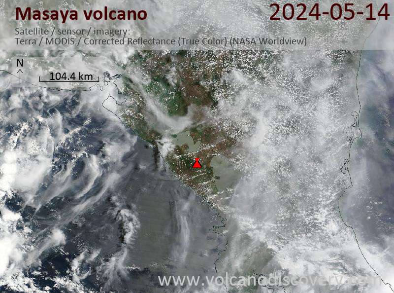Masaya satellite image Terra (NASA)