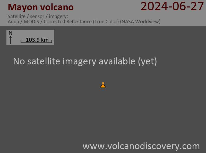 Mayon satellite image Aqua (NASA)