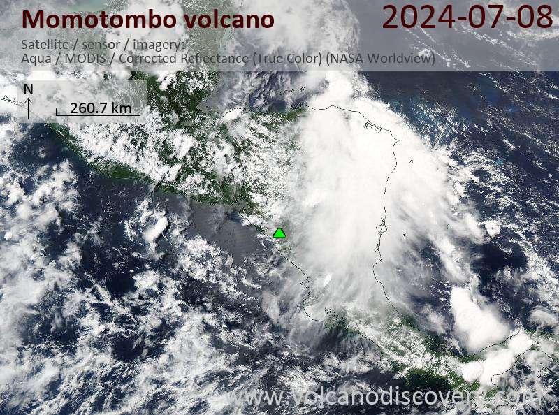 Momotombo satellite image Aqua (NASA)