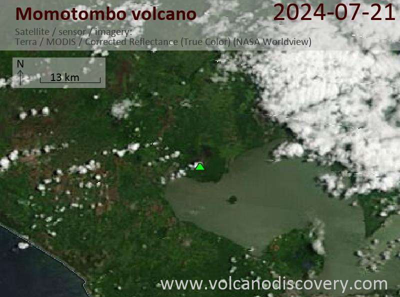 Momotombo satellite image Terra (NASA)