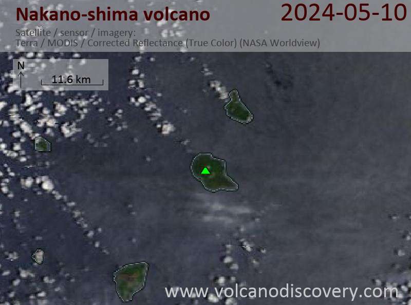 Nakanoshima satellite image Terra (NASA)