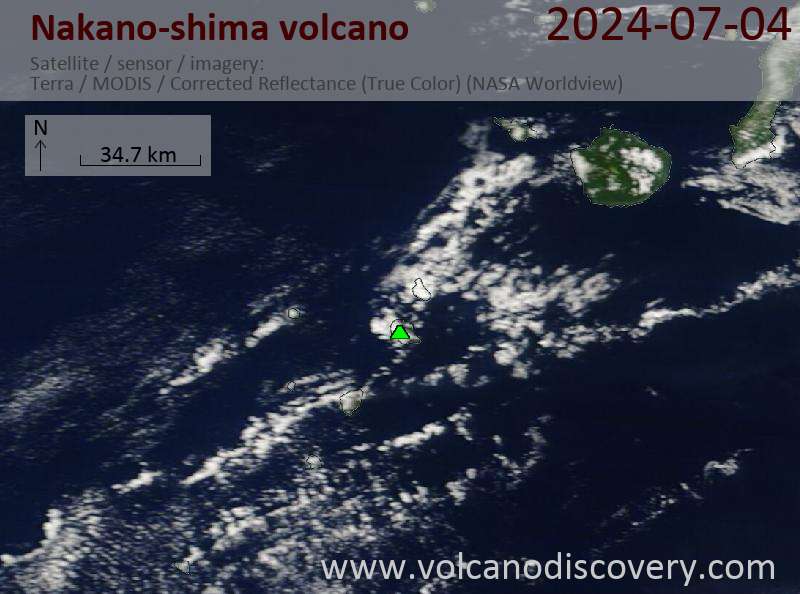 Nakanoshima satellite image Terra (NASA)