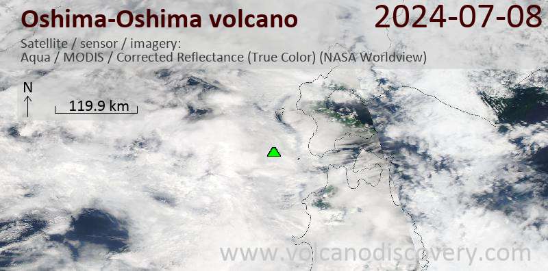 Oshima satellite image Aqua (NASA)