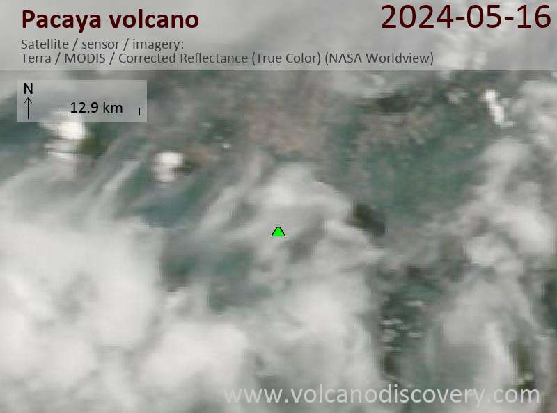 Pacaya satellite image Terra (NASA)
