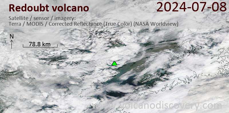 Redoubt satellite image Terra (NASA)