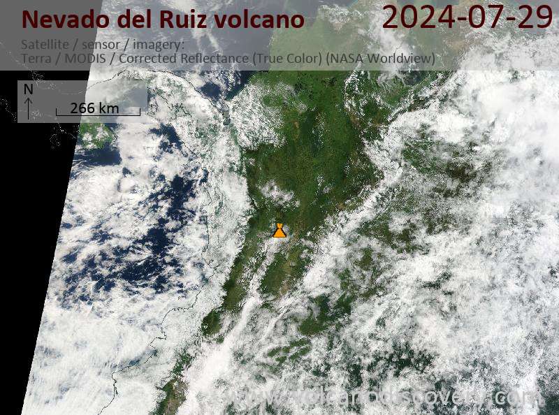Ruiz satellite image Terra (NASA)