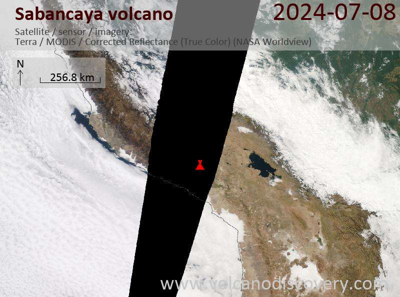 Sabancaya satellite image Terra (NASA)