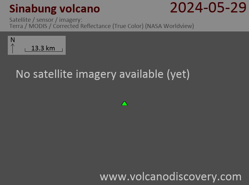Sinabung satellite image Terra (NASA)