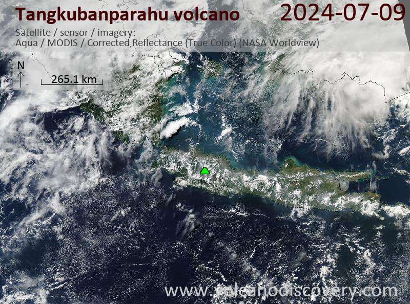 Tangkubanparahu satellite image Aqua (NASA)