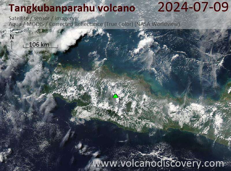 Tangkubanparahu satellite image Aqua (NASA)