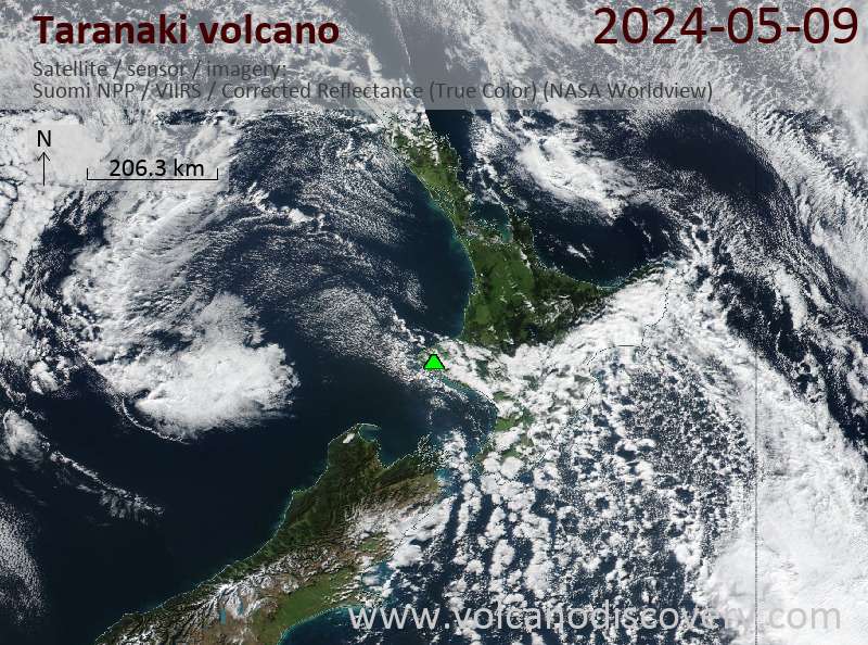 Taranaki satellite image Suomi NPP (NASA)