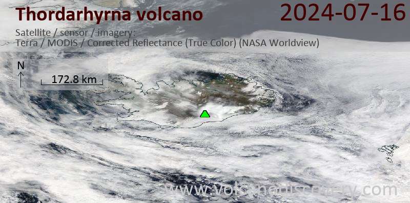 Thordarhyrna satellite image Terra (NASA)