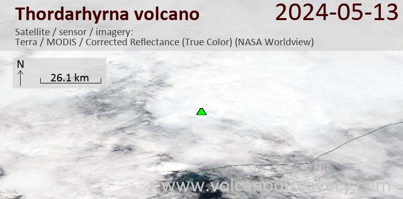 Thordarhyrna satellite image Terra (NASA)
