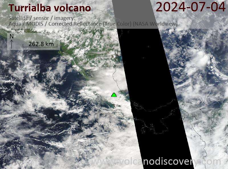 Turrialba satellite image Aqua (NASA)