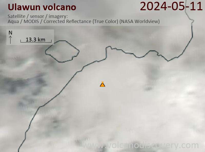 Ulawun satellite image Aqua (NASA)