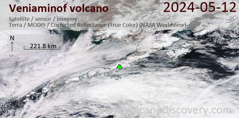 Veniaminof satellite image Terra (NASA)