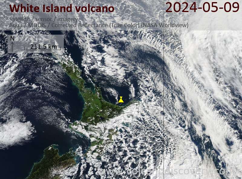 WhiteIsland satellite image Aqua (NASA)