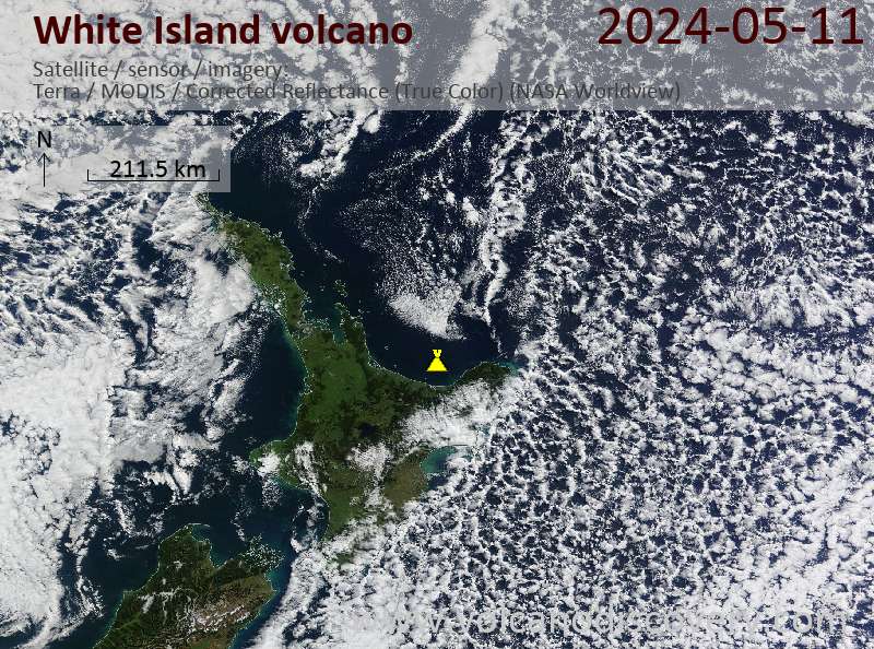 WhiteIsland satellite image Terra (NASA)