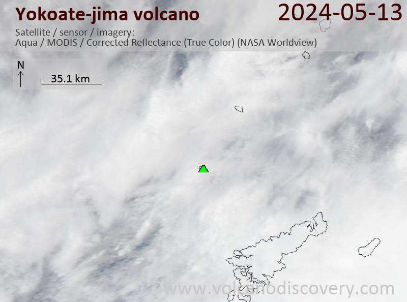 Yokoatejima satellite image Aqua (NASA)