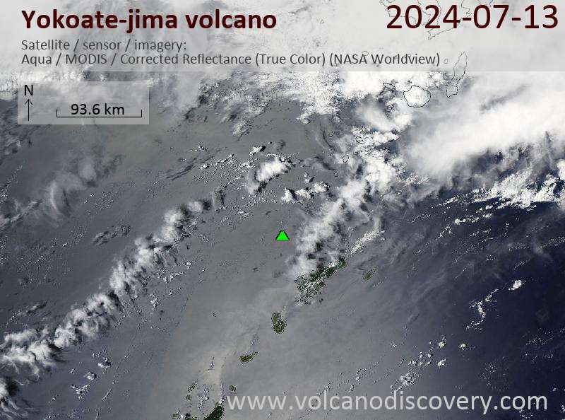 Yokoatejima satellite image Aqua (NASA)