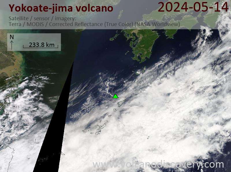 Yokoatejima satellite image Terra (NASA)