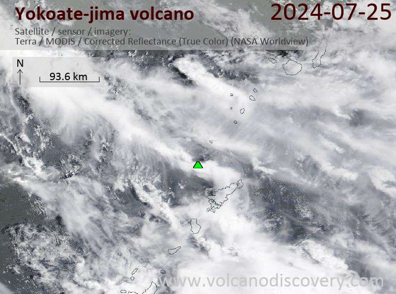 Yokoatejima satellite image Terra (NASA)
