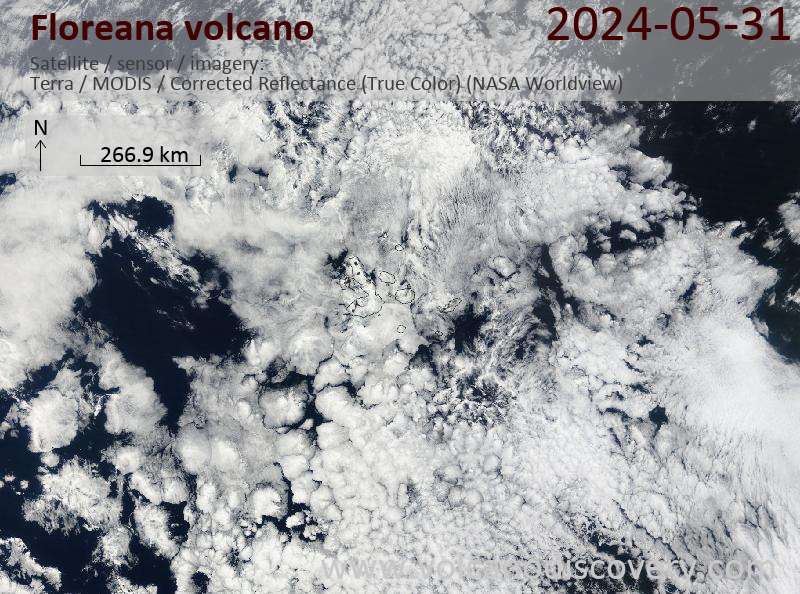 floreana satellite image Terra (NASA)
