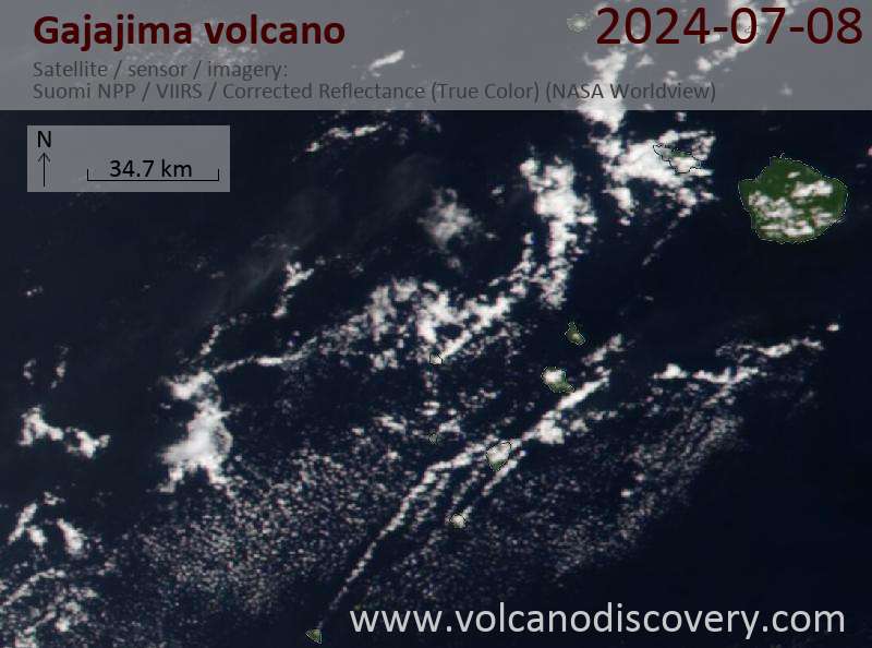 gajajima satellite image Suomi NPP (NASA)