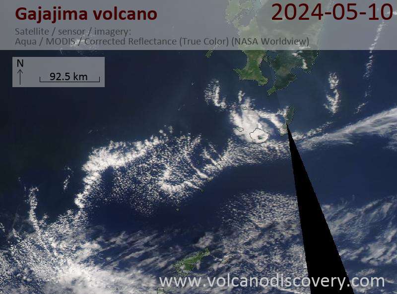 gajajima satellite image Aqua (NASA)
