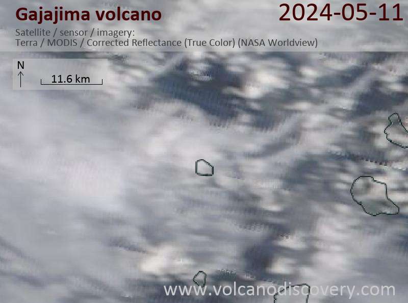gajajima satellite image Terra (NASA)