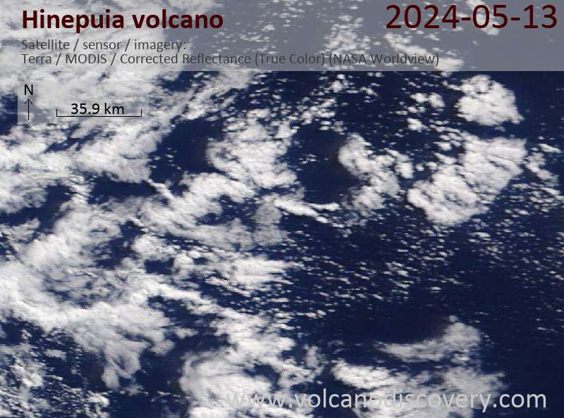 hinepuia satellite image Terra (NASA)
