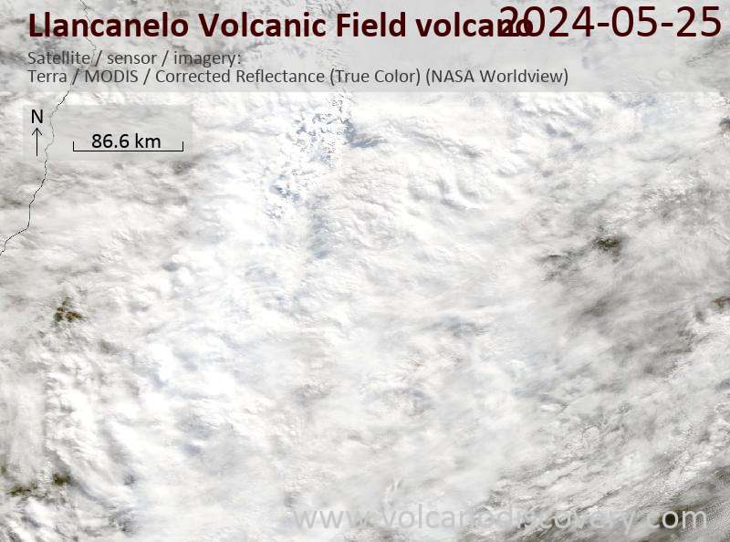 llancanelo satellite image Terra (NASA)