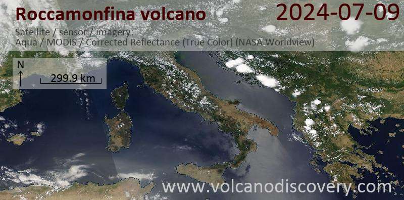 roccamonfina satellite image Aqua (NASA)