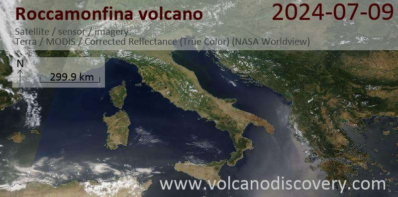 roccamonfina satellite image Terra (NASA)